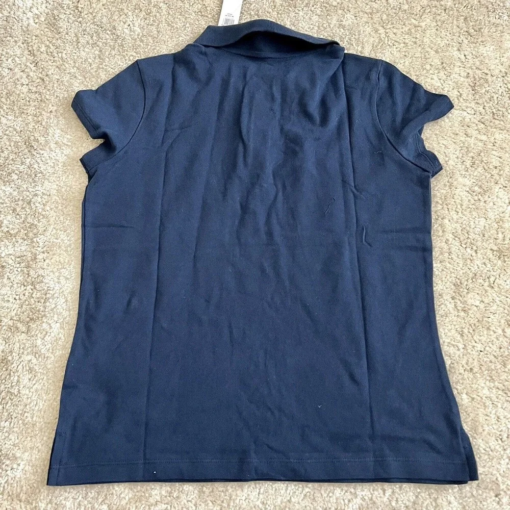 Lot 4 OLD NAVY Girls X-Large 14-16 Plus Polo Shirt Short Sleeve Navy & Baby Blue
